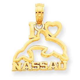 I Love Nassau Dolphin Pendant (JC-004)
