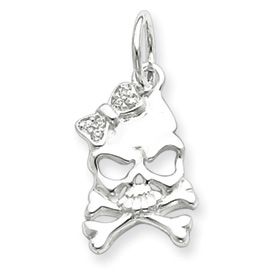 CZ Skull w/ Bow (JC-682)