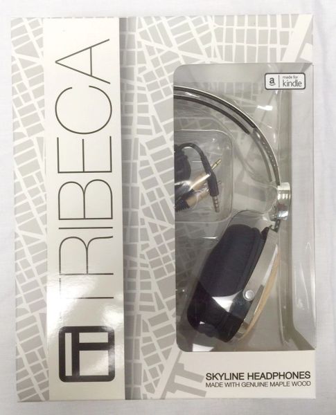 Tribeca Aviator-Style Natural Sound Headphones with In-Line Microphone - Genuine Maple Wood