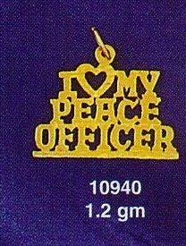 I Heart My Peace Officer Charm (JC-825)