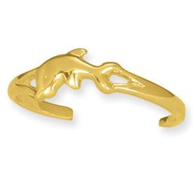 Polished Dolphin Toe Ring (JC-835)
