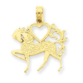Horse with Heart Pendant (JC-098)