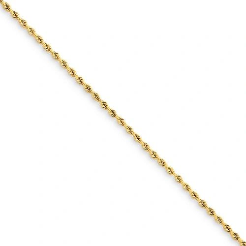 14k 1.50mm D/C Rope With Lobster Clasp Chain