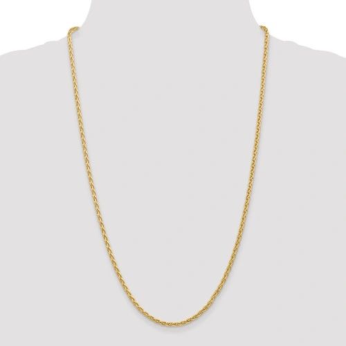 14k 3mm Parisian Wheat Chain