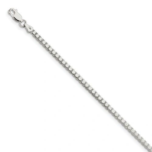 Sterling Silver 2.5 mm Box Chain