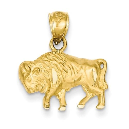 Diamond Cut Buffalo Pendant (JC-1166)