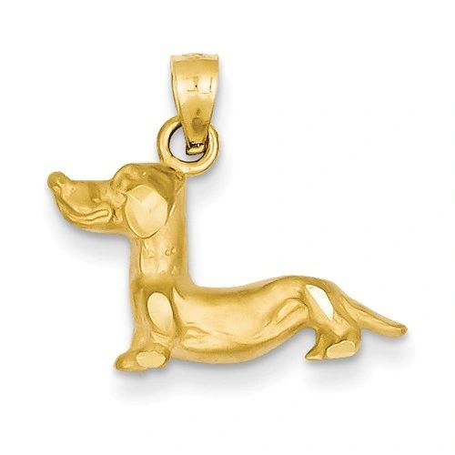 Diamond Cut Dachshund Pendant (JC-1167)