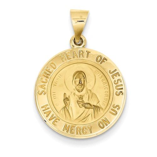 Sacred Heart Of Jesus Medal Round Pendant (JC-1143)