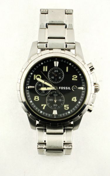 Fossil Dean FS4542 Chronograph Stainless Steel Black Dial Mens Watch