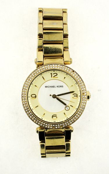 Michael Kors MK5089 Ladies Watch Gold Tone Mother Of Pearl Face