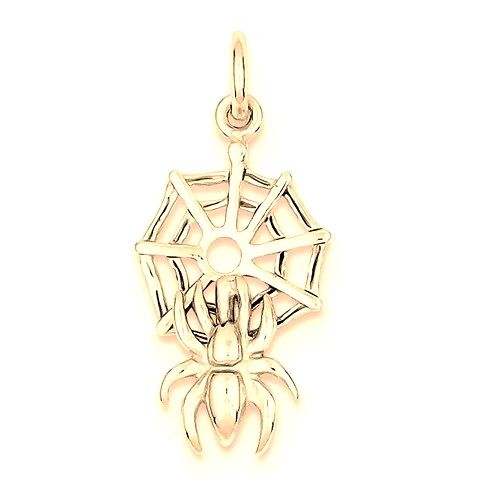 Spider On Web Charm (JC-1152)