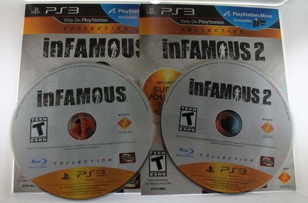 INFAMOUS COLLECTION 1 and 2 (Sony Playstation 3, 2012) Cardboard Sleeves