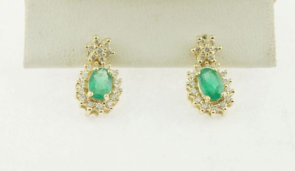 Big hot sale emerald earrings