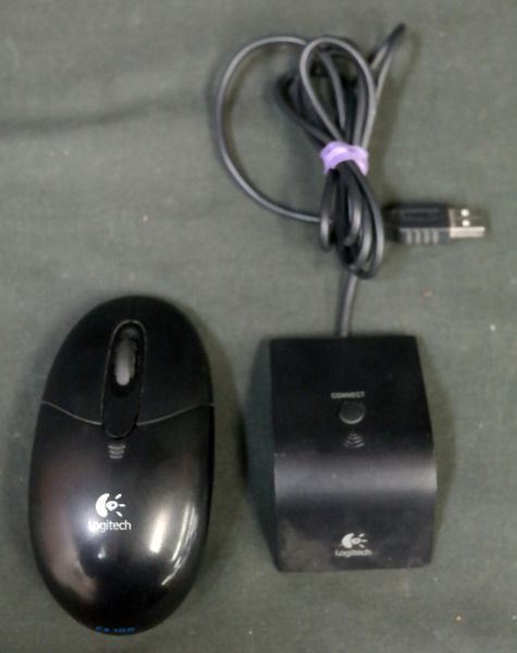 Logitech Cordless Optical Mouse Black Model M-RCE95 with Receiver