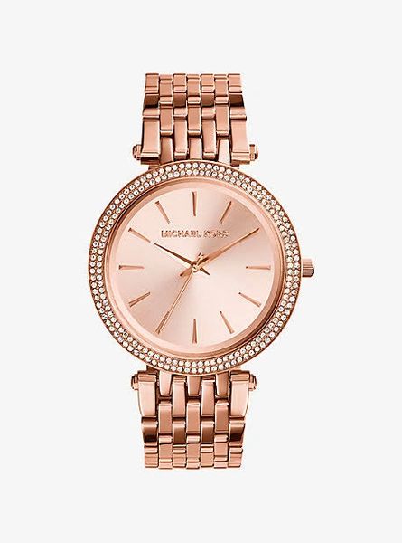 Michael Kors MK-3431A Women's Darci Glitz Crystal Accent Stainless Steel Watch