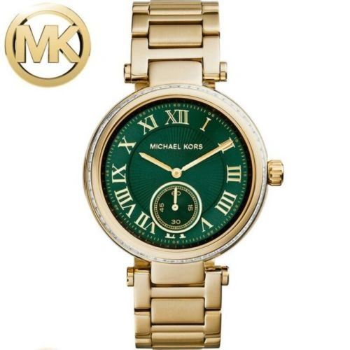 Michael kors green dial watch sale