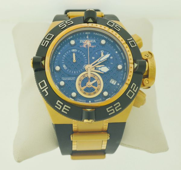 Invicta 16147 Men's Rare Venom Swiss Reserve Chrono Blue Dial White Poly Watch