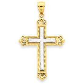 Two Tone Cross Pendant (JC-986)