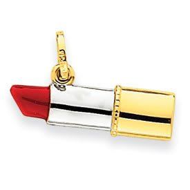 Enameled Red Lipstick Charm (JC-102)