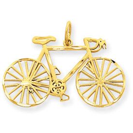 Diamond-Cut Bicycle Pendant (JC-683)