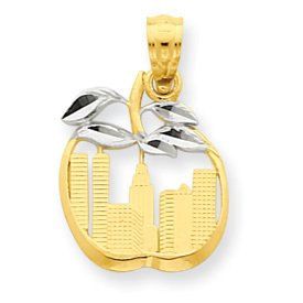 Cut Out New York Skyline in Apple Pendant (JC-750)