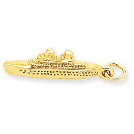 Polished 3-D Cruise Ship Charm (JC-755)