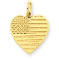 USA Flag Heart Charm (JC-757)