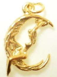 Swinging Woman On Moon Pendant (JC-182)