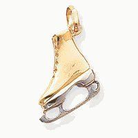 Two Tone Ice Skate Charm (JC-864)