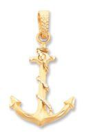 Large Diamond Cut Anchor Pendant (JC-955)