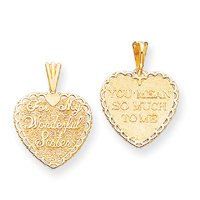 For My Wonderful Sister Heart Reversible Charm (JC-980)