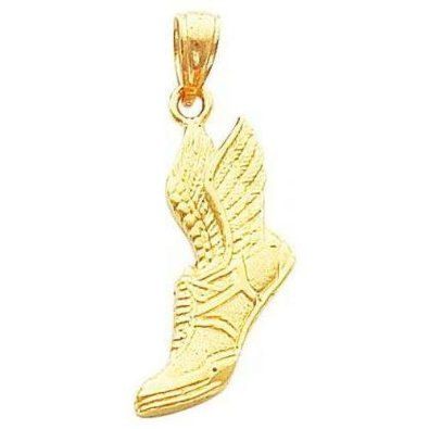 Running Shoe with Wings Pendant (JC-074)