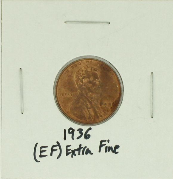 1936 United States Lincoln Wheat Penny Rating (XF) Extremely Fine