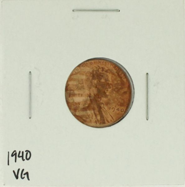 1940 United States Lincoln Wheat Penny Rating (VG) Very Good