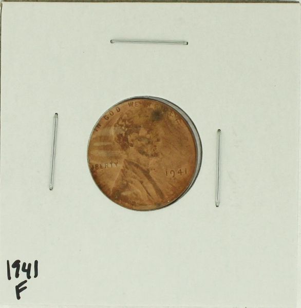 1941 United States Lincoln Wheat Penny Rating (F) Fine