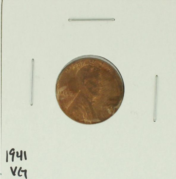 1941 United States Lincoln Wheat Penny Rating (VG) Very Good