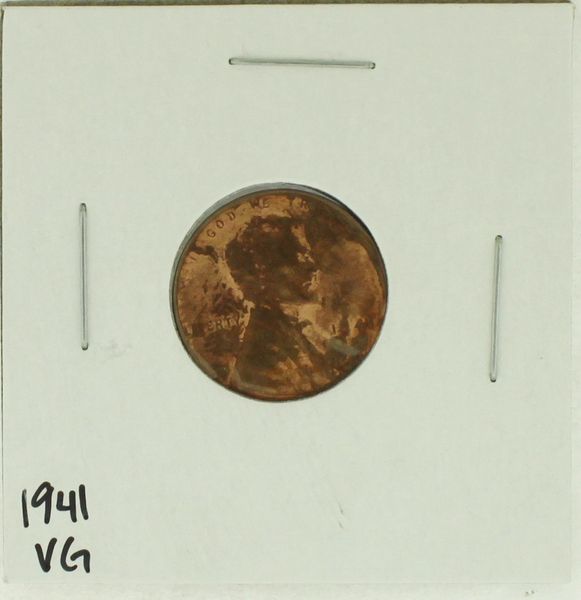 1941 United States Lincoln Wheat Penny Rating (VG) Very Good