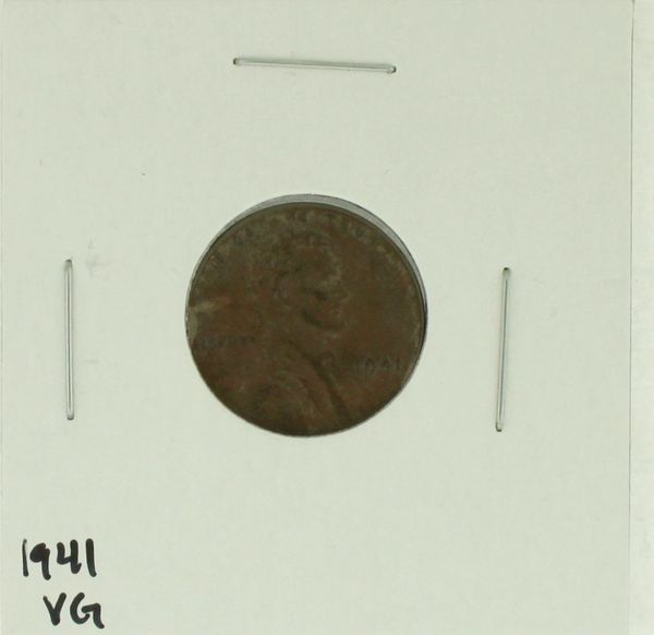 1941 United States Lincoln Wheat Penny Rating (VG) Very Good