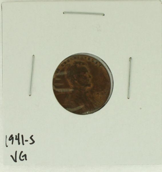 1941-S United States Lincoln Wheat Penny Rating (VG) Very Good