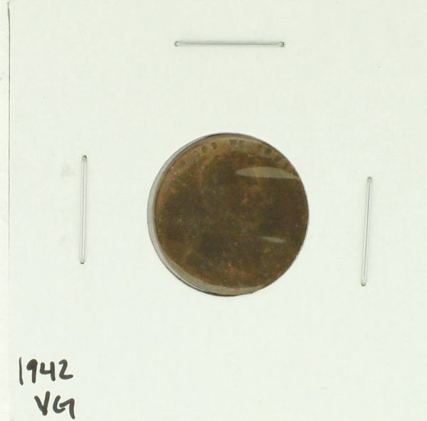 1942 United States Lincoln Wheat Penny Rating (VG) Very Good