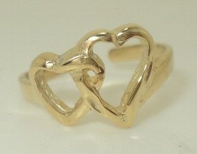 Open Double Heart Toe Ring (JC-646)