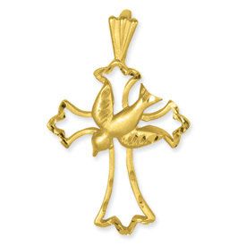 Open Cross with Dove Pendant (JC-840)