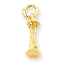 Polished 3-D Seattle Space Needle Charm (JC-904)