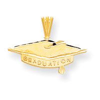 Diamond Cut Graduation Cap Charm (JC-952)