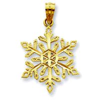 Diamond-Cut Snowflake Pendant (JC-982)