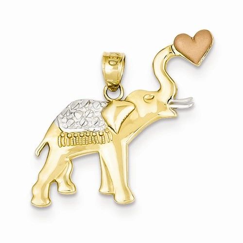 Elephant with Heart Pendant (JC-1148)