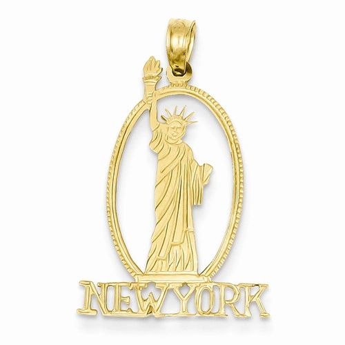 Cut-Out New York with Statue Of Liberty Pendant