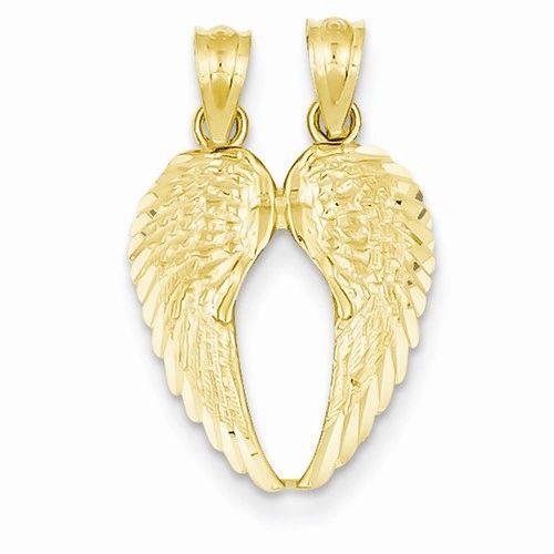 Break Apart Diamond-Cut Wings Pendant (JC-1101)