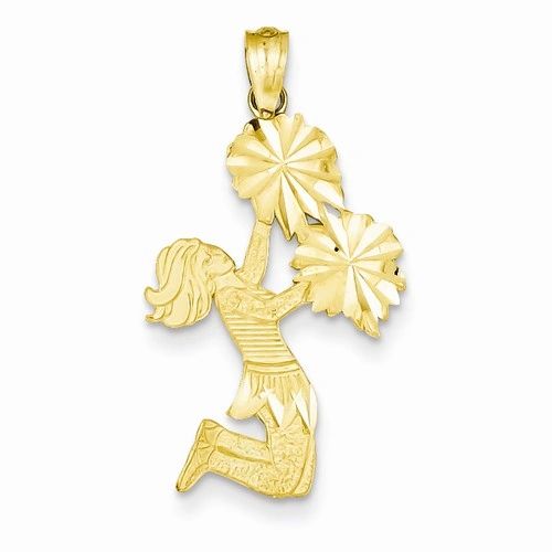 Diamond Cut Cheerleader Charm