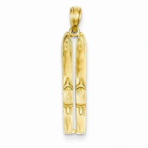 3-D Snow Skis Pendant (JC-1111)